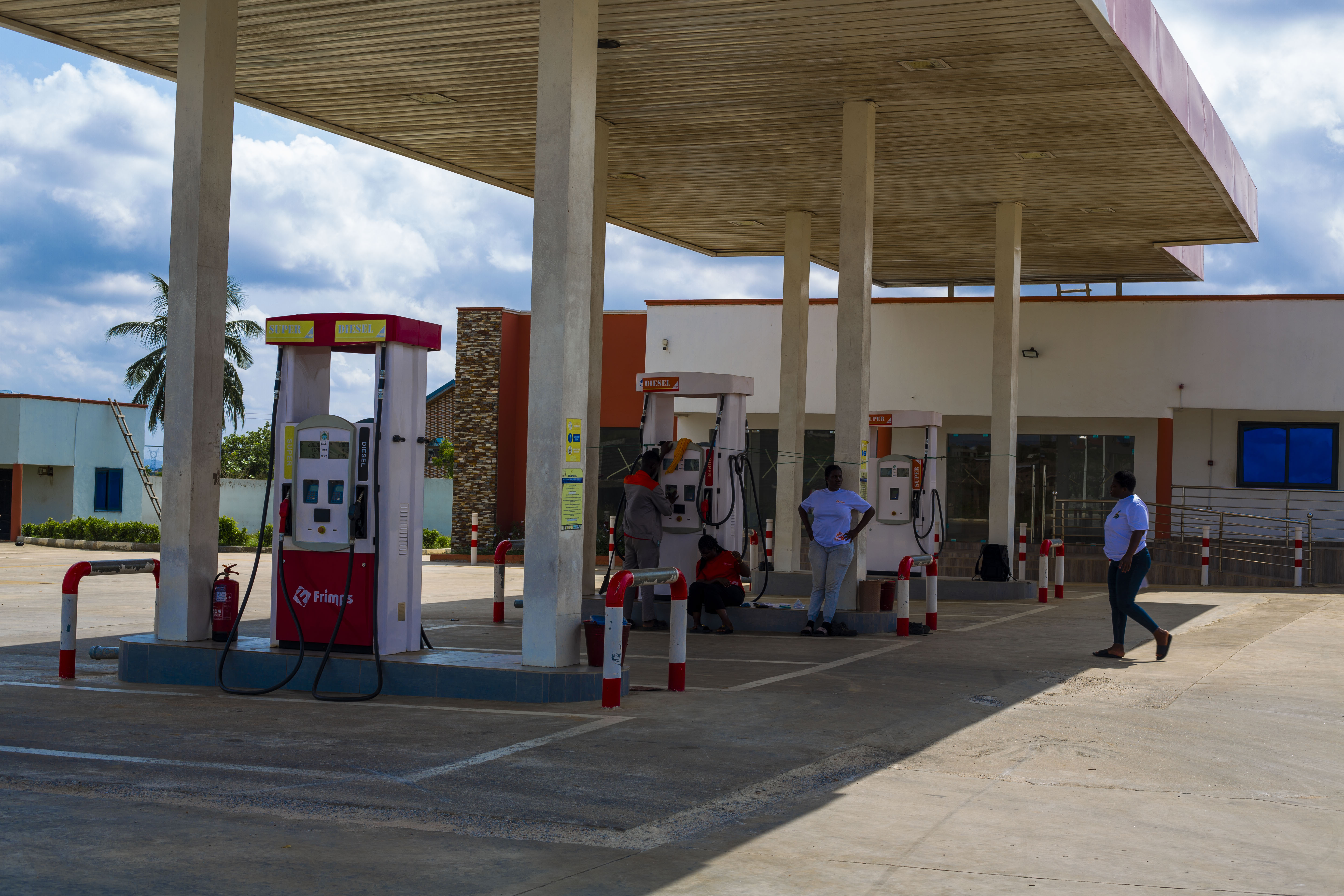 Filling station canopy and Pumps